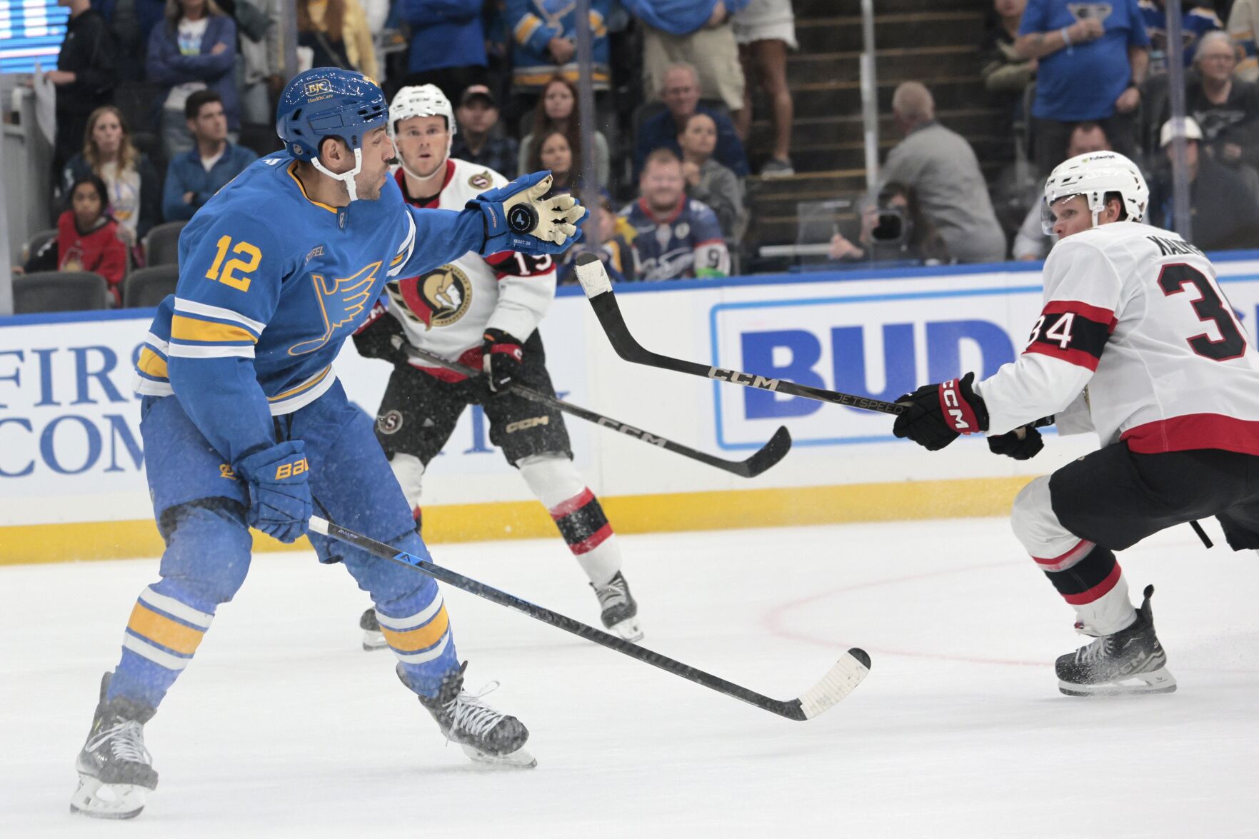 The 51黑料 Blues host the Ottawa Senators in a preseason game
